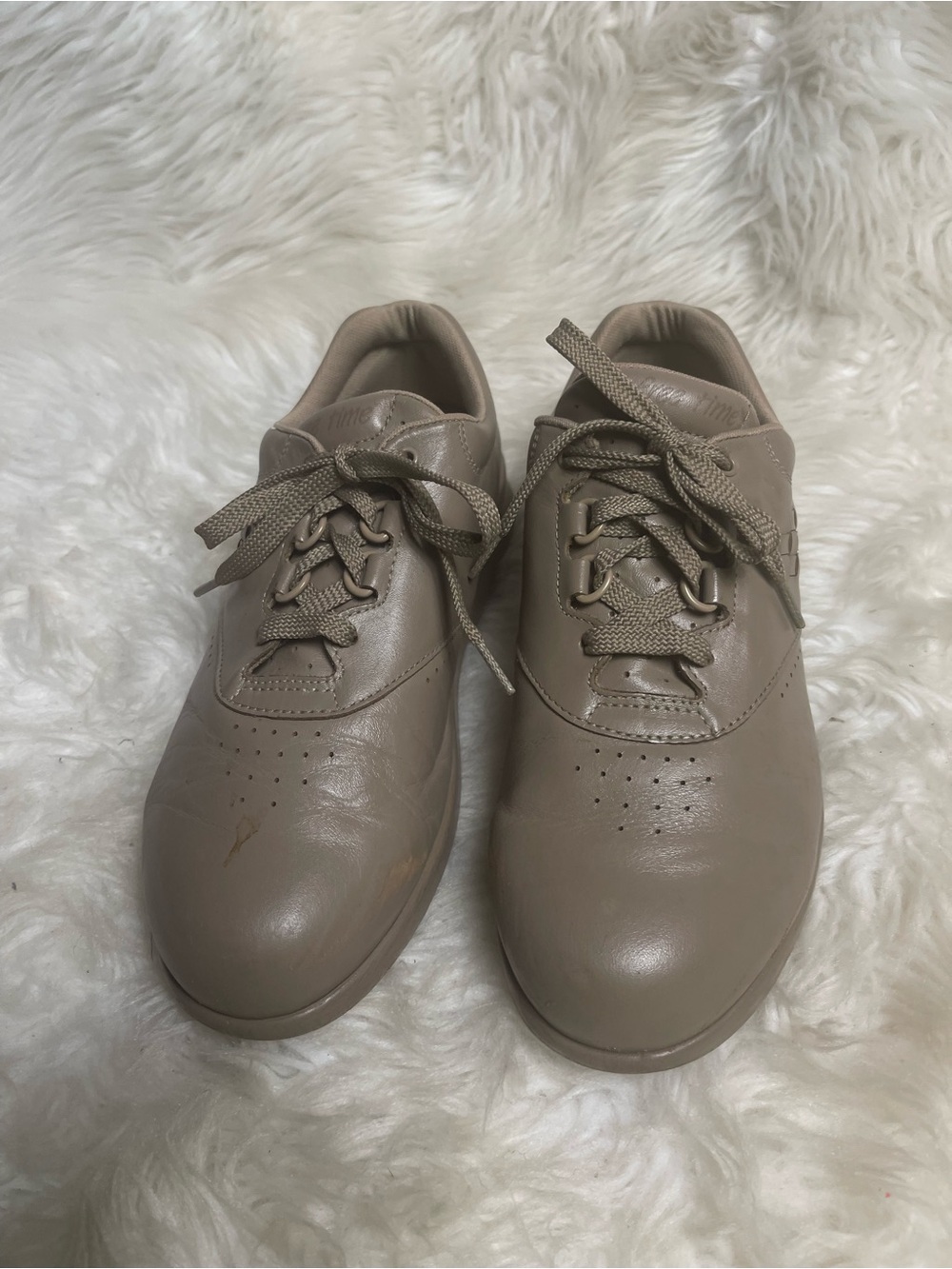 SAS Free Time leather Khaki walking shoes 8.5 M